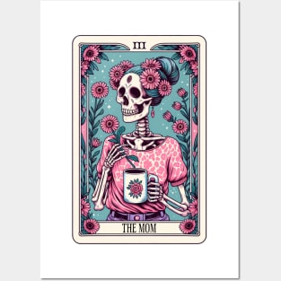 The Mom Tarot Card Skeleton Mothers Day Witch Mom Skull Mama Posters and Art